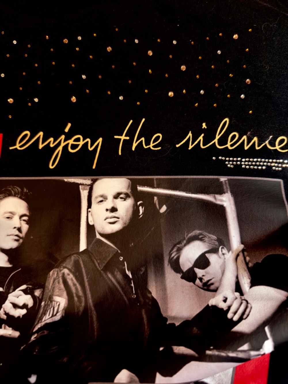 Depeche Mode "Enjoy the Silence" T Shirt Custom embellishment